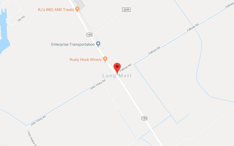 Long Mott, TX Service Area Map