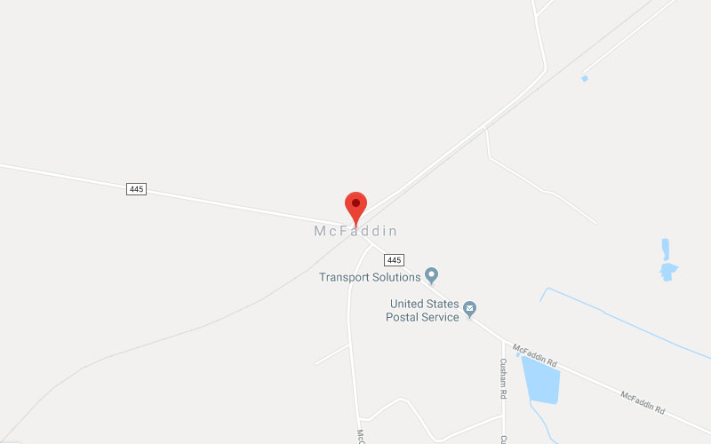 McFaddin, TX Service Area Map