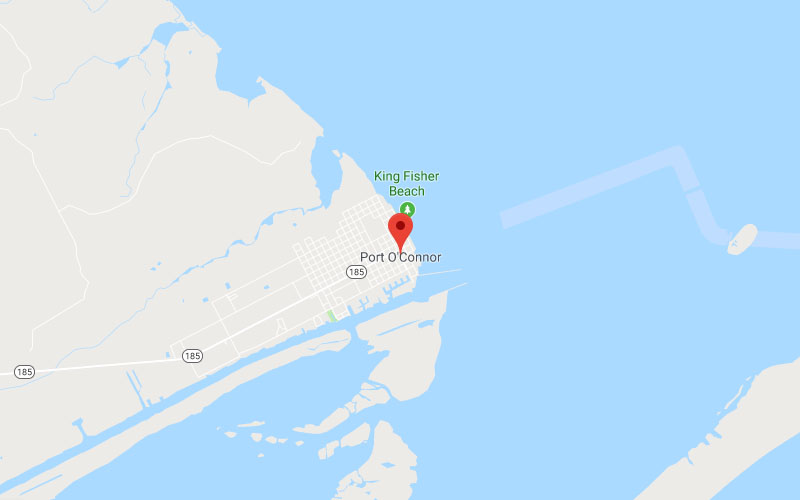 Port O'Connor, TX Service Area Map