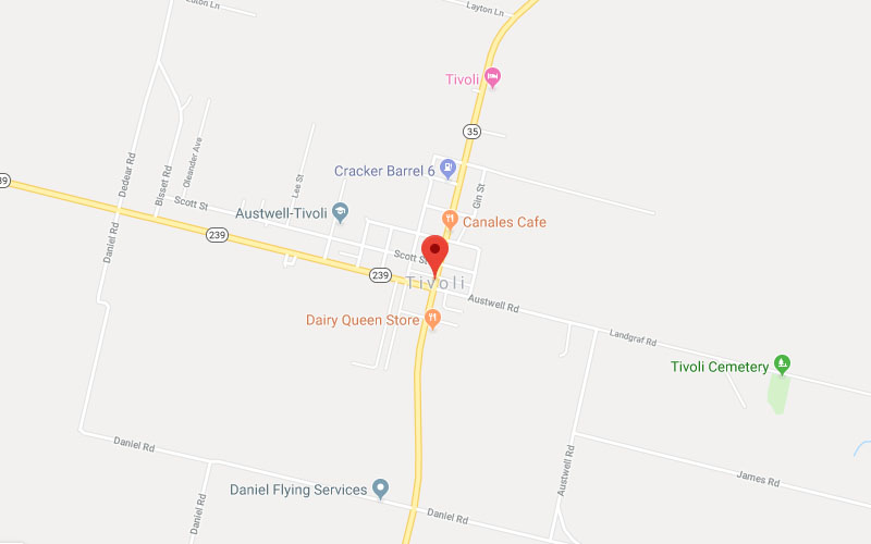 Tivoli, TX Service Area Map